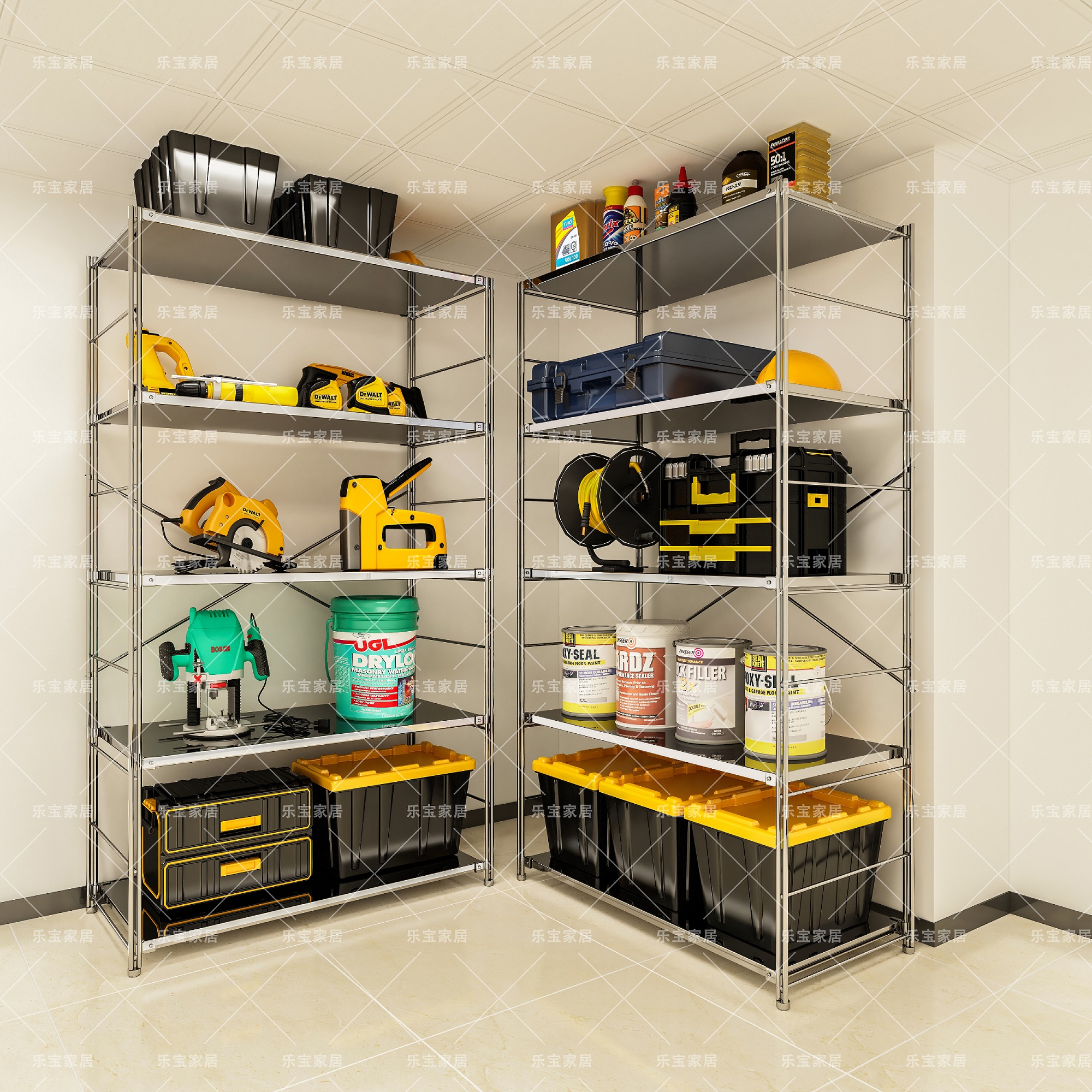 乐宝不锈钢货架多功能收纳