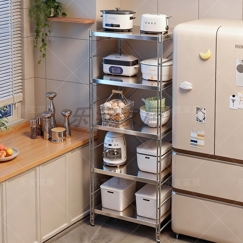 日式置物架，不锈钢简约收纳