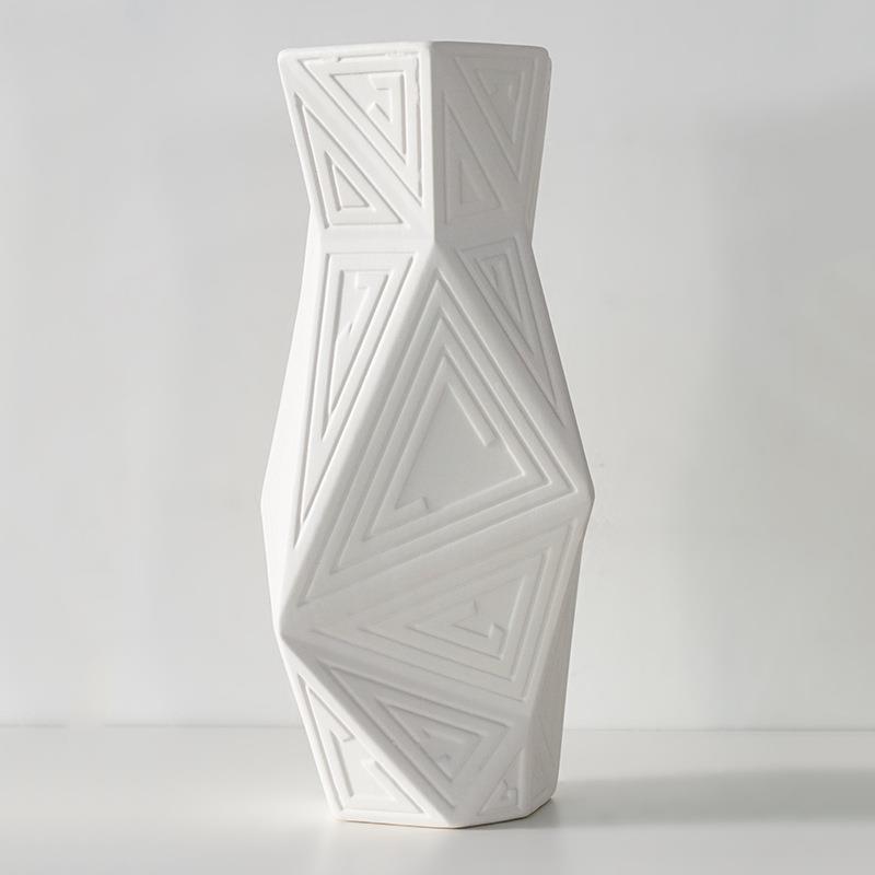 匠形现代玄关电视柜餐桌装饰品淘瓷花瓶摆件 创意客厅干花插花瓶