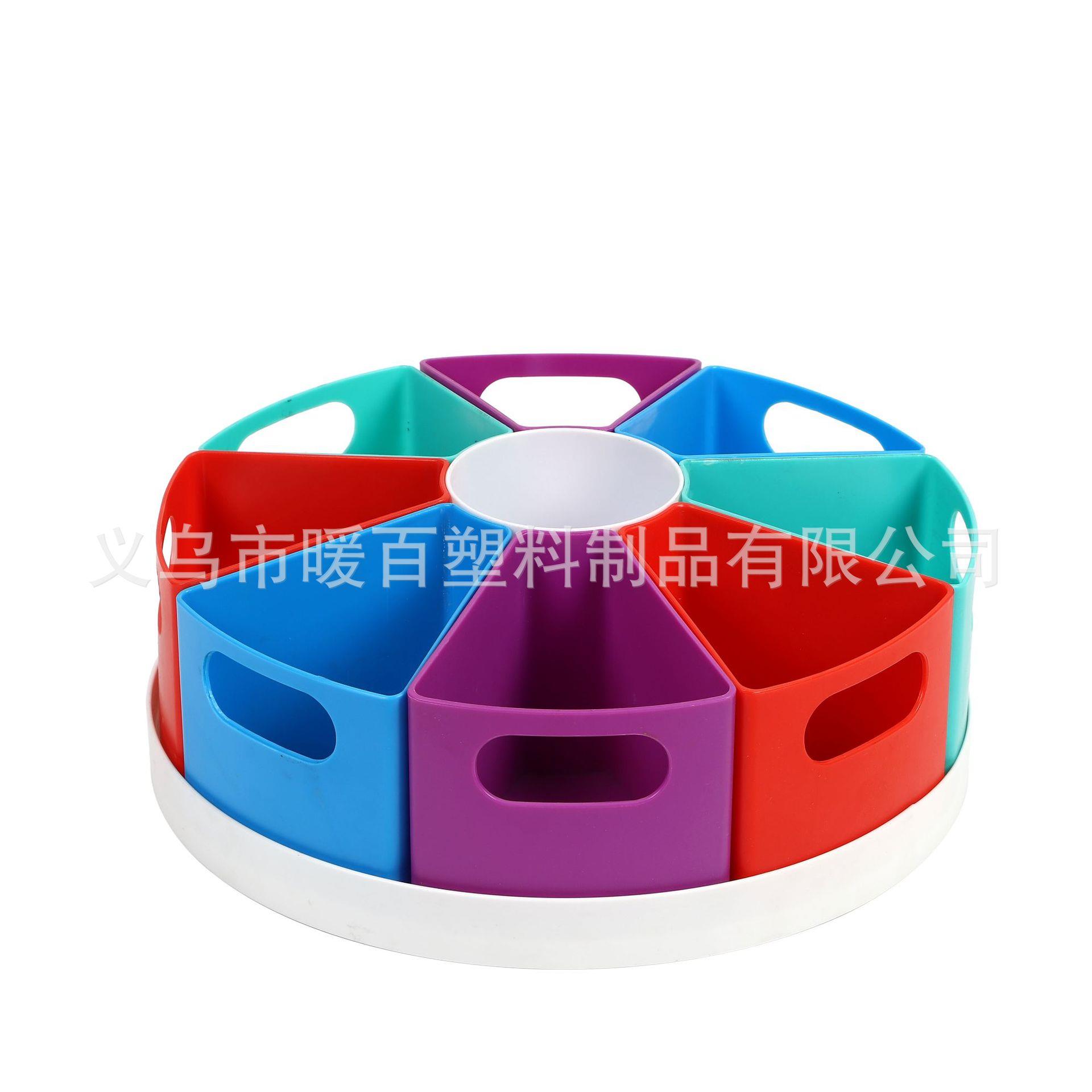 幼儿园360度可旋转桌面文具收纳盒多功能画笔油画棒收纳笔筒