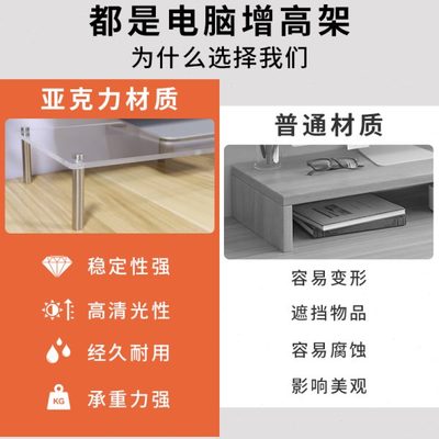 电脑显示器增高架子办公室工位神器笔记本桌面置物架收纳台式支架
