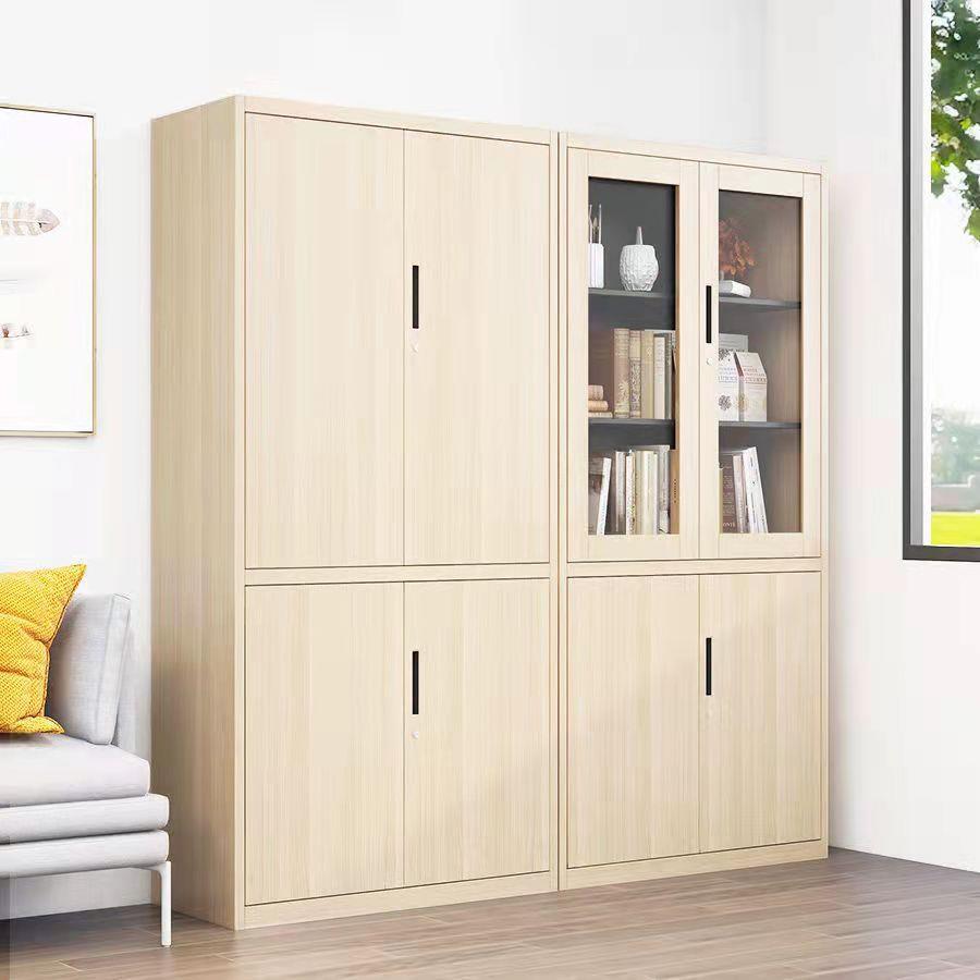 拆装办公柜文件柜铁皮柜档案资料矮柜书柜财务储物柜带锁木纹柜子