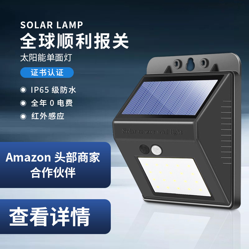 太阳能20led壁灯人体感应