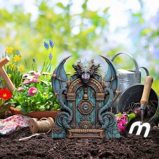 跨境带翼龙神守护地狱之门万圣节亚克力地插庭院装饰道具送人礼物