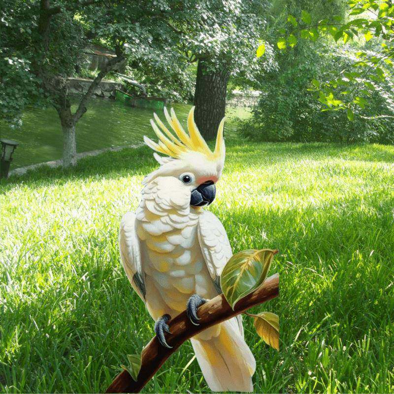 跨境迷人的白色可爱鹦鹉花园桩室内外亚克力装饰防水耐磨地插道具,家居饰品,户外/庭院摆件,淘宝优惠券,粉丝福利购,淘宝优惠卷