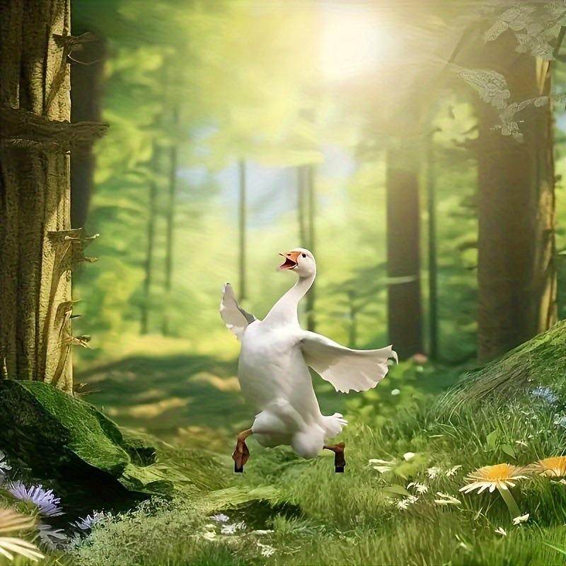 跨境欢快的鹅在跑亚克力花园桩草坪盆栽装饰地插花盆点缀美化道具,家居饰品,户外/庭院摆件,淘宝优惠券,粉丝福利购,淘宝优惠卷