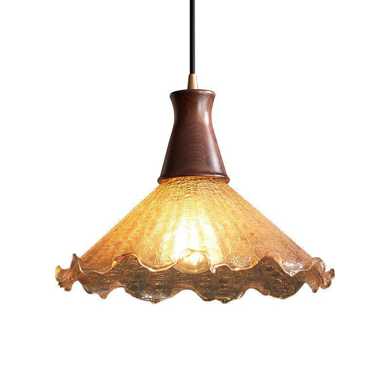 美式胡桃木黄铜裂纹玻璃吊灯老上海卧室日式复古餐厅民宿小吊灯,家装灯饰光源,智能吊灯,淘宝优惠券,粉丝福利购,淘宝优惠卷