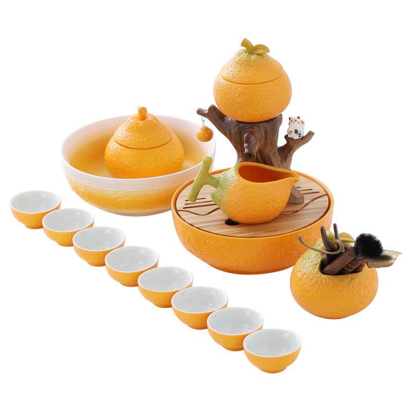 整套大吉大利懒人自动功夫茶具家用喝茶防烫石磨茶具套装,餐饮具,功夫茶具,淘宝优惠券,粉丝福利购,淘宝优惠卷