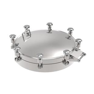 316L食品卫生级化工部标准快开人孔盖手孔304不锈钢法兰压力人孔