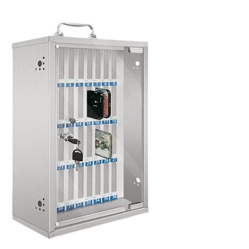 手机保管存放箱不锈钢学生挂墙手机收纳盒带锁员工存放餐厅储存柜