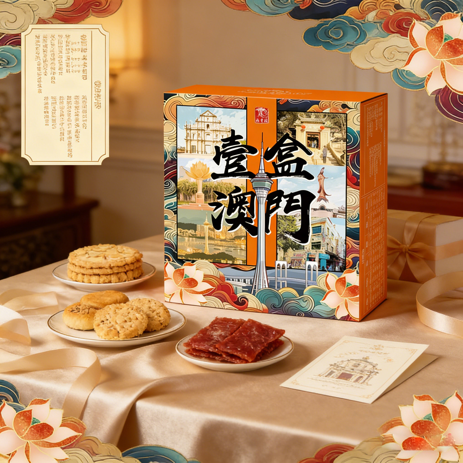 澳门零食杏仁饼珠海深圳广州特产核桃酥鸡仔饼节日手信糕点伴手礼