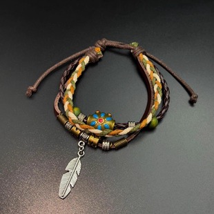 weaving手链 bead Vintage古着 Feather