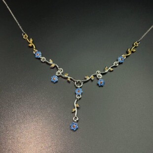 Vintage古着 orchid项链 Glazed