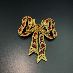 Gem Ruby Bow胸针 The Vintage古着