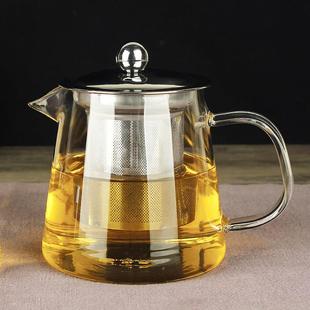 耐高温玻璃泡茶壶不锈钢过滤花茶壶功夫红茶具电加热炉煮茶冲茶器