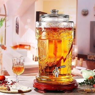 泡酒玻璃瓶泡酒专用酒瓶带龙头家用泡酒罐加厚酿酒缸密封药酒坛子
