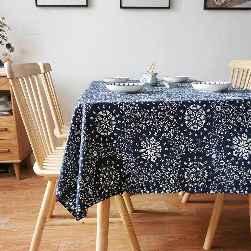 加厚蓝印花棉麻桌布中国风青花桌布布艺覆古餐桌茶几台布美术画室,居家布艺,桌布,淘宝优惠券,粉丝福利购,淘宝优惠卷