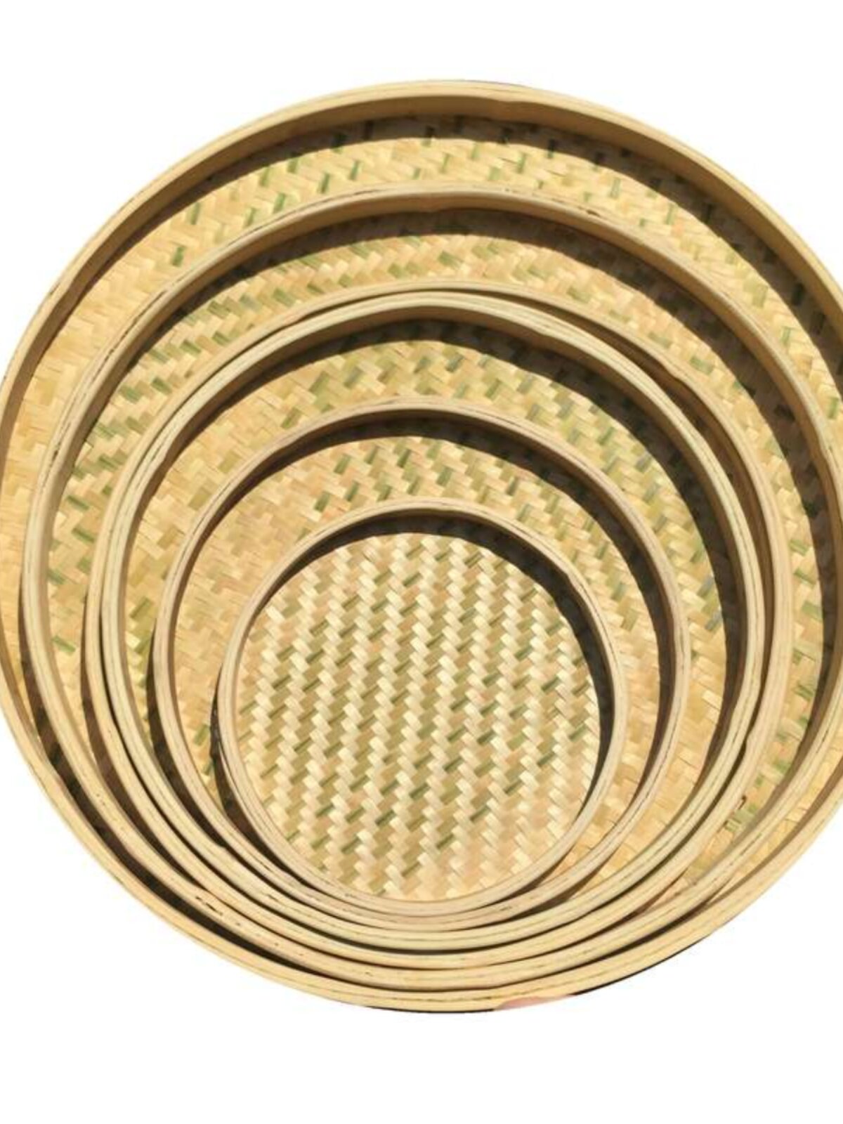 晒东西的簸箕头层竹青竹编装卤菜装包子馒头的筐家用竹匾无孔米筛