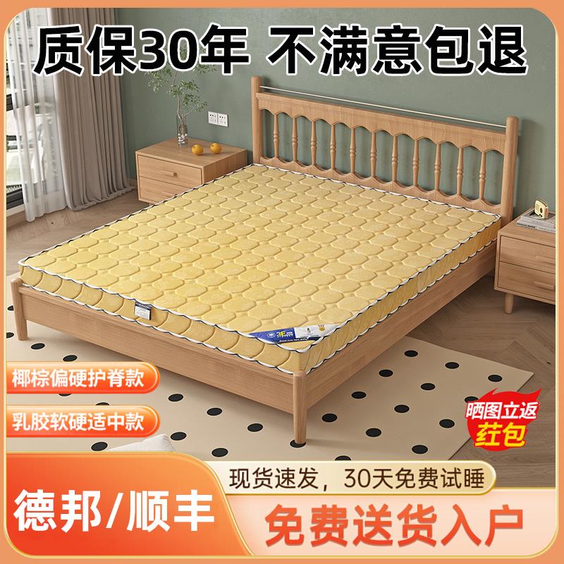 床垫椰棕偏硬护腰护脊纯棕榈10厘米折叠床垫对折租房专用纯总垫子