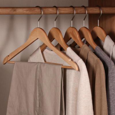 GZP衣架家用挂衣简约荷木实木北欧木质防滑防变形加厚无痕卧室