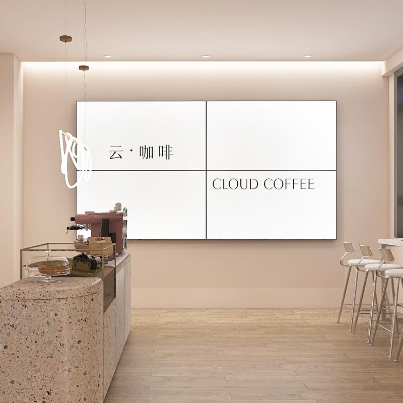 发光logo卡布灯箱服装店美容院背景墙美发店天幕天花吊顶软膜布
