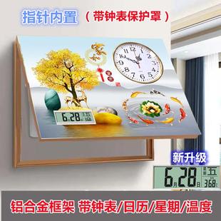 饰画带钟表配电箱电表盒电闸箱挂画 万年历 免打孔电表箱装