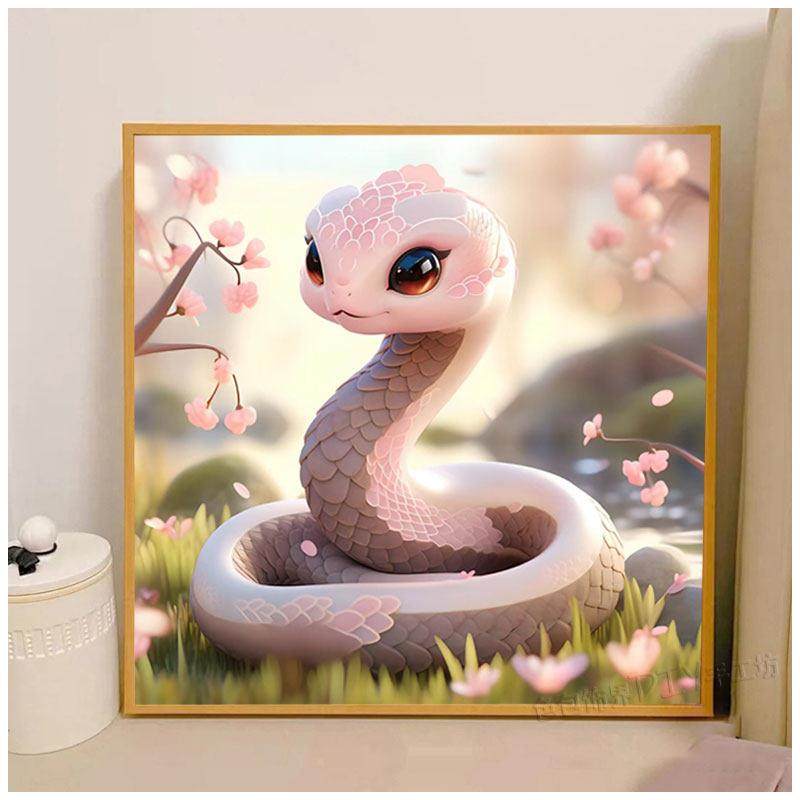 5d钻石画十二生肖蛇贴钻十字绣新款卧室儿童diy手工点砖石十字绣