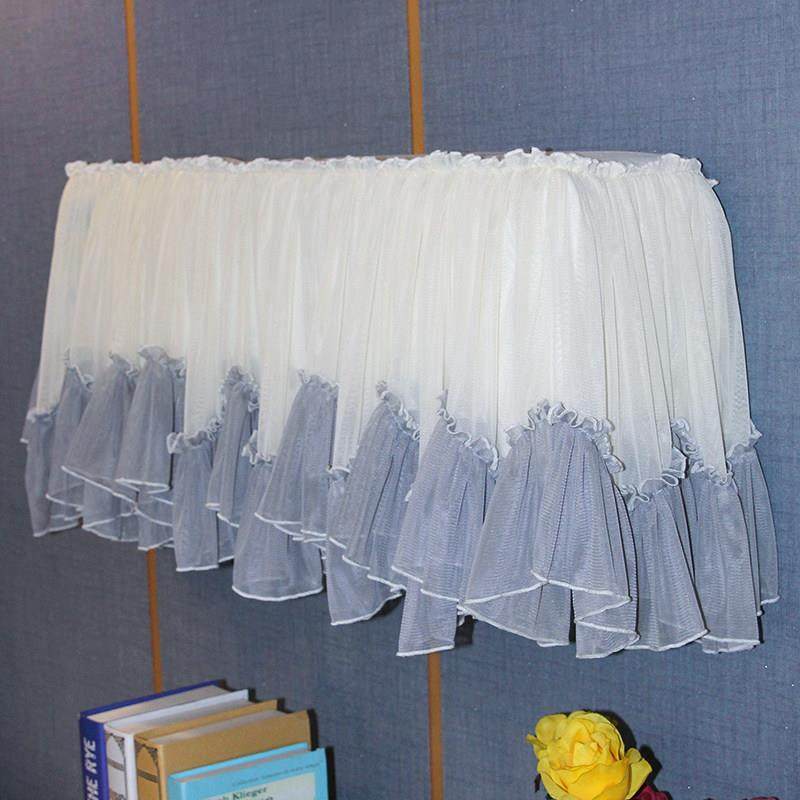 蕾丝布艺空调防尘罩挂机空调套ins法式简约开机不取防直吹 送内套