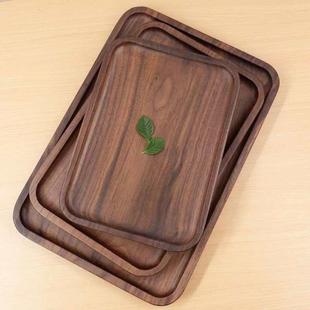 家用放水杯实木托盘原木质茶盘餐盘木盘子枫丹 黑胡桃长方日式