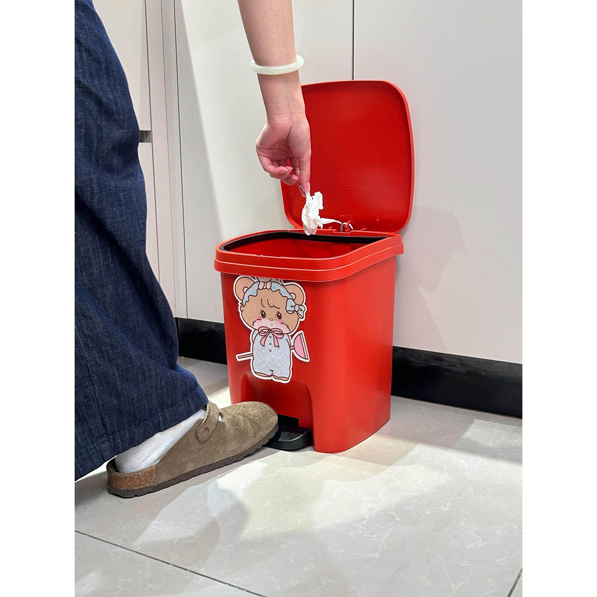 香薰垃圾桶高颜值ins风带盖厨房卫生间厕所客厅大容量脚踏式可爱