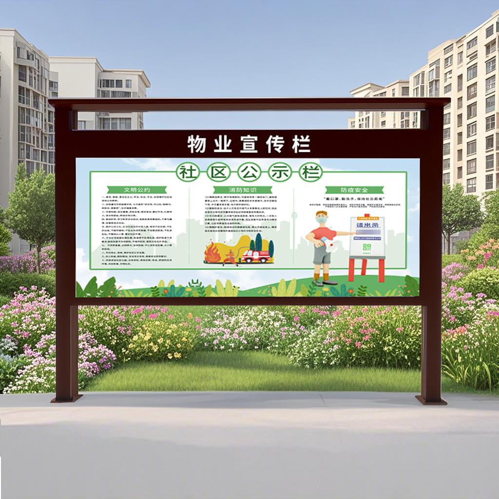 定制宣传栏公示栏户外物业公告栏粘贴栏企业员工安全展示板广告牌