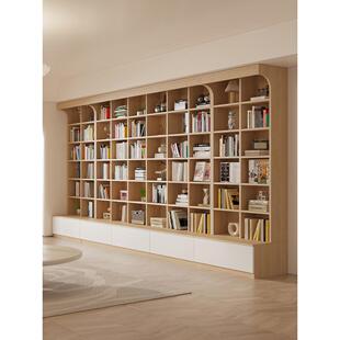 定制书柜整墙储物柜书架组合家居客厅陈列柜装饰柜书柜现代简单斯