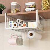 适合3.6cm以下厚度 厨房内置物吊柜橱柜下挂架挂篮衣柜门收纳