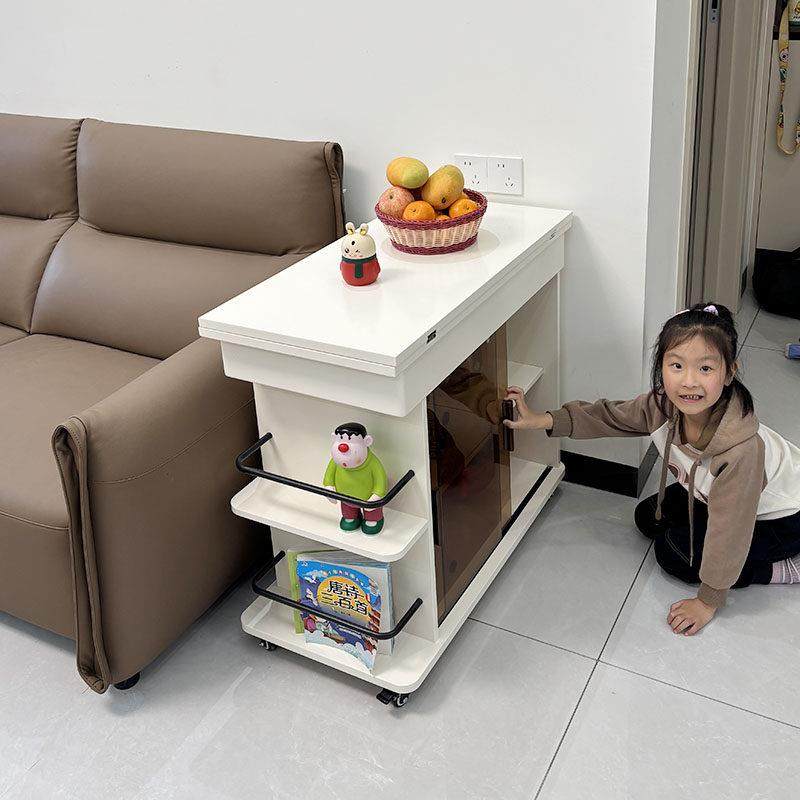 客厅沙发侧边柜小餐桌茶几多功能收纳柜手推可移动阳台柜全实木柜,住宅家具,可移动边柜,淘宝优惠券,粉丝福利购,淘宝优惠卷