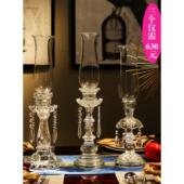欧式 饰摆件浪漫家居 水晶烛台浪漫烛光晚餐道具摆件酒店餐桌烛台装