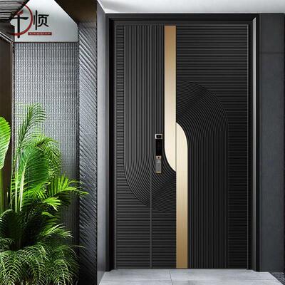 入户门防盗门子母门一门一景2025新款进户门别墅大门简约精雕铸铝