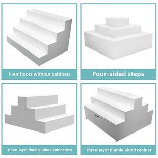 台阶岛实木展示柜梯形样品展示架鞋柜台展示花礼品架地板站立
