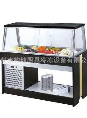 双面趟门沙拉台商用自助餐沙拉吧酒店冷藏冰箱Salad bar展示柜
