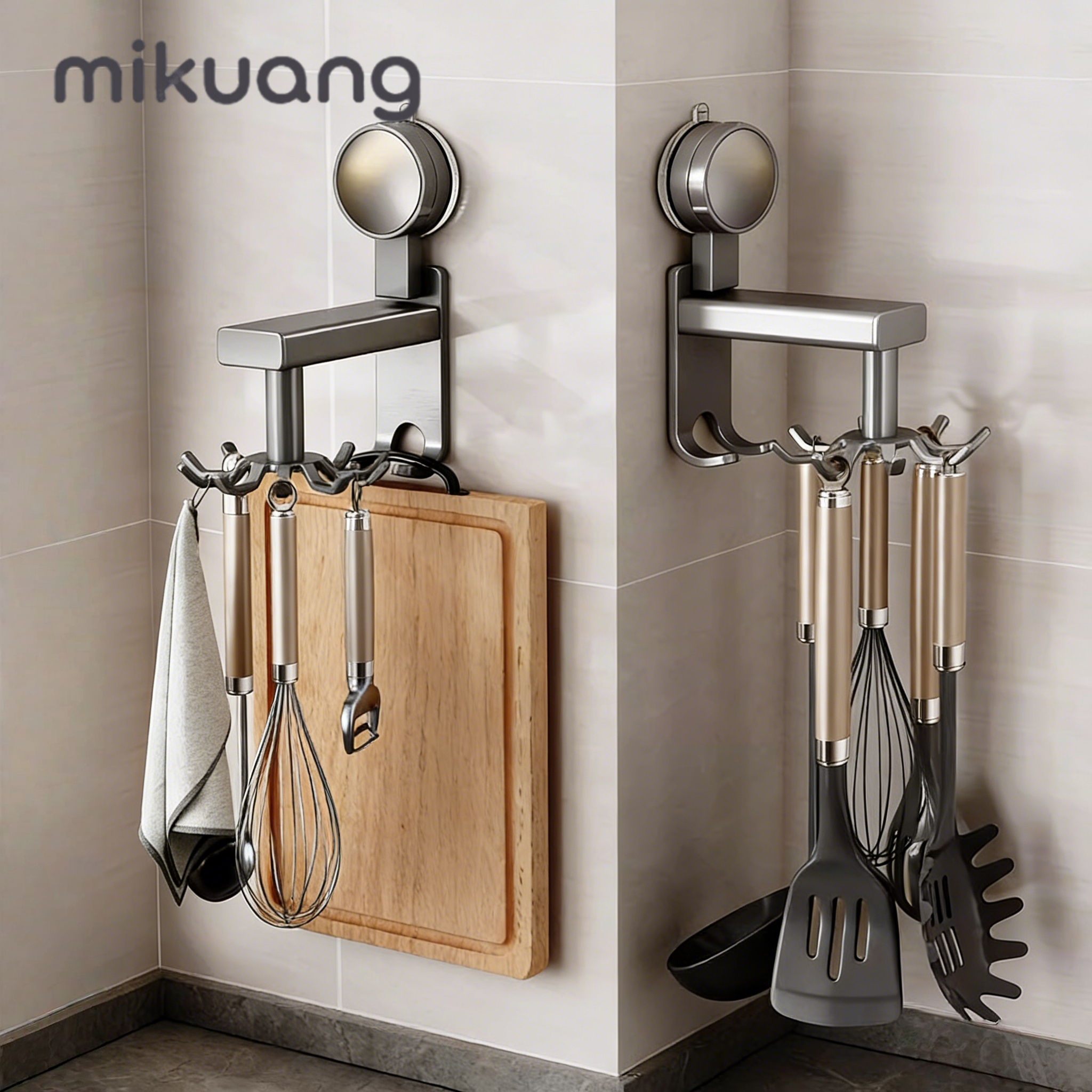 日式厨房吸盘挂钩旋转吊钩免打孔壁挂式粘钩菜板收纳架锅铲挂架,厨房/烹饪用具,厨房墙壁置物架/厨房墙壁挂架,淘宝优惠券,粉丝福利购,淘宝优惠卷