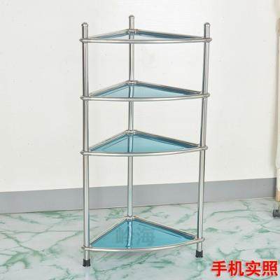 厨房三角置物架不锈钢洗脸盆收纳架子浴室卫生间多层落地式放盆架
