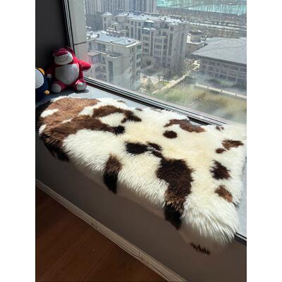 纯毛JDD-407飘窗垫澳洲进榻口皮毛一体垫阳台子榻米垫防滑真羊皮
