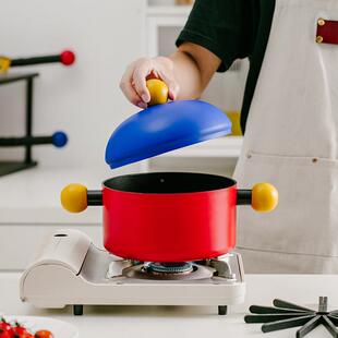 汤小锅用意大利进口tvs煎锅平底家锅不沾锅双热奶锅耳/提煮锅