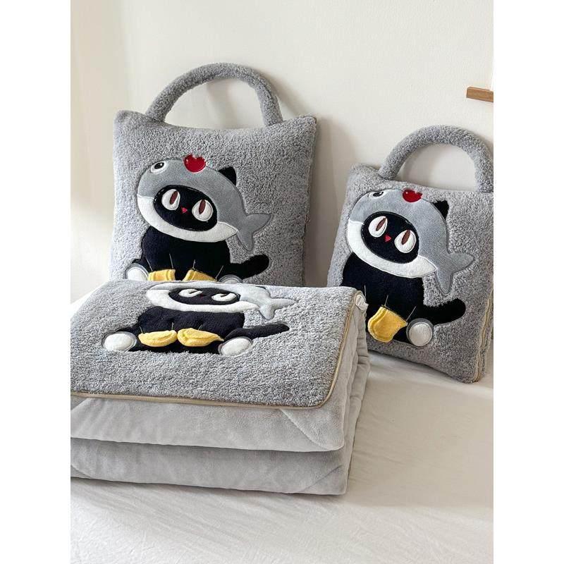 抱枕被子两毯用二合一办公NS25鱼头室午睡子沙发盖加毯牛奶绒头靠,居家布艺,抱枕被,淘宝优惠券,粉丝福利购,淘宝优惠卷