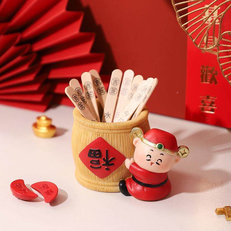 国潮公曲小福小TAU神仙工位解压抽签财神爷文装星摇钱罐办室桌面,家居饰品,桌面摆件,淘宝优惠券,粉丝福利购,淘宝优惠卷