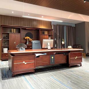 新中式老板桌，高端代SYP桌行政桌现，简，约Ceo家董事长办公具定