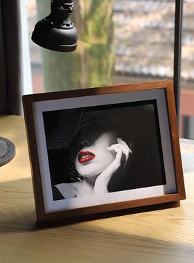 实8寸实木相框洗照片摆A4台婚纱照木质画框挂墙木长方创意IGZ1形0