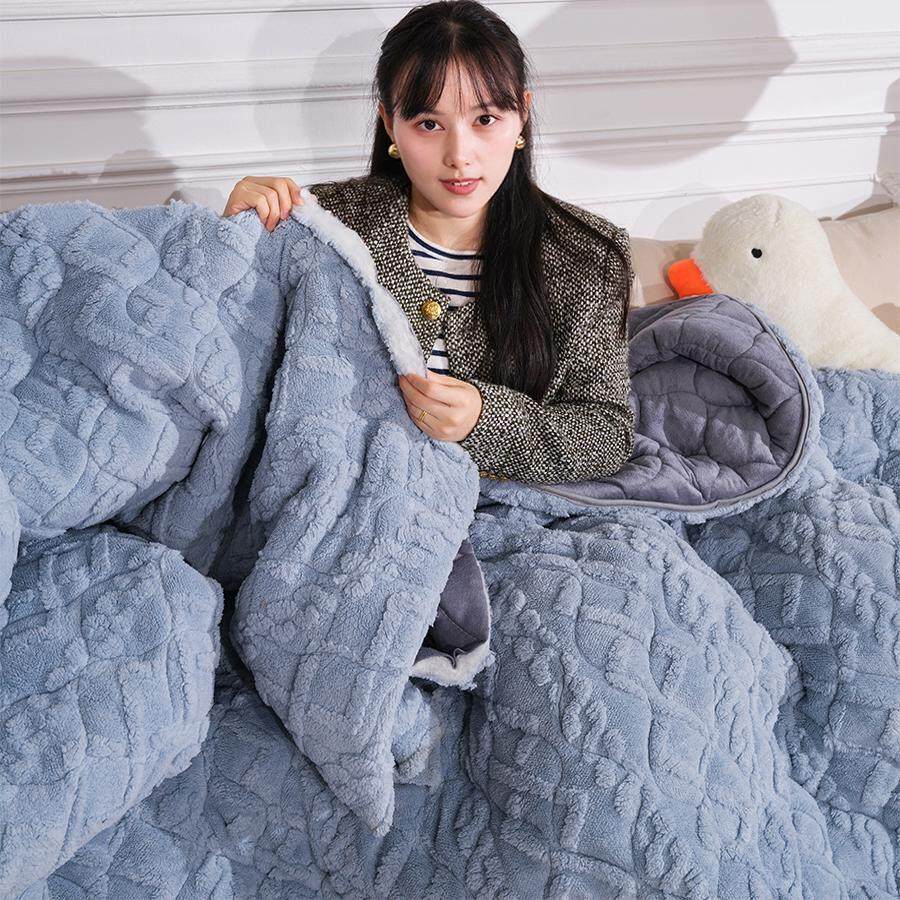 烤火被新子加绒电泡芙绒烤烤炉罩火烤箱专用被子加绒款桶正方形家