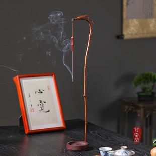 龙挂香架手工竹制倒香座竹挂子香线 线YY0672香插香香炉龙头竹架