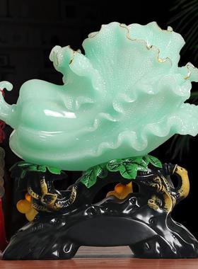 招财玉白菜摆件家居客厅玄关办公室桌白菜摆件酒品柜装饰礼摆饰艺