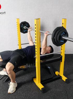 分体杠式推架多功能双举重床深蹲卧架健身器材半框卧推架杠铃PK04